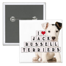 JAG ÄLSKAR JACKRUSSELL TERRIERS - KVARTER KNAPPAR