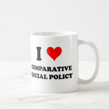 Jag älskar jämförbar social politik kaffe muggar