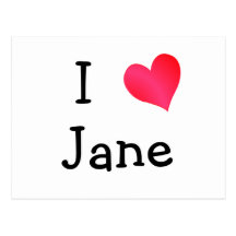 Jag älskar Jane Vykort