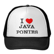 Jag älskar Java ponnyer (hästar) Trucker Keps