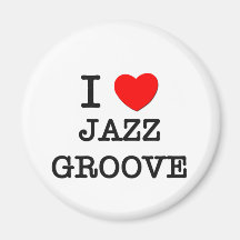 Jag älskar Jazz räfflar Magneter