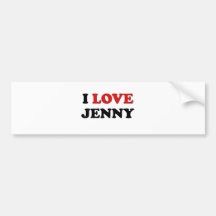 Jag älskar Jenny Bildekal