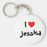 Jag älskar Jessica Keychain Nyckel Ring
