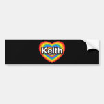 Jag älskar Keith. Jag älskar dig Keith. Hjärta Bildekal