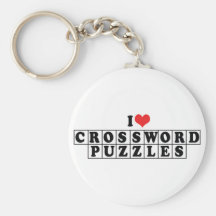 Jag älskar korsord Keychain Nyckelring