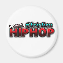 Jag älskar kristen HIP HOPmusik Kylskåpmagneter
