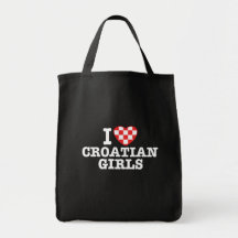 Jag älskar kroatiska flickor tote bag