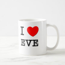 Jag älskar kväll kaffe muggar