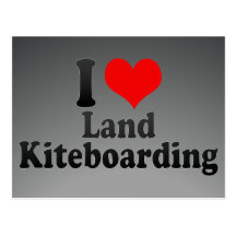 Jag älskar landet Kiteboarding Vykort