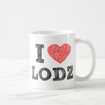 Jag älskar Lodz Kaffe Koppar