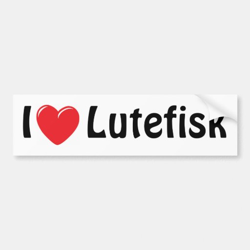 Jag älskar Lutefisk Bildekaler