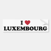 Jag älskar Luxembourg Bildekal