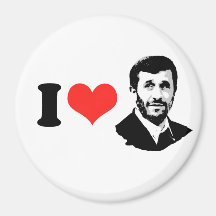 Jag älskar Mahmoud Ahmadinejad Kylskåps Magneter