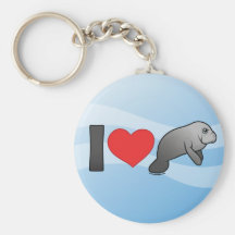 Jag älskar Manatees Nyckelringar