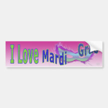 Jag älskar Mardi Gras Bildekaler