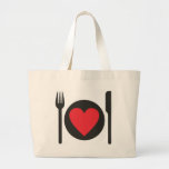 jag älskar mat tote bags