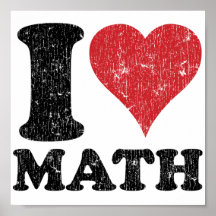 Jag älskar Math Affischer