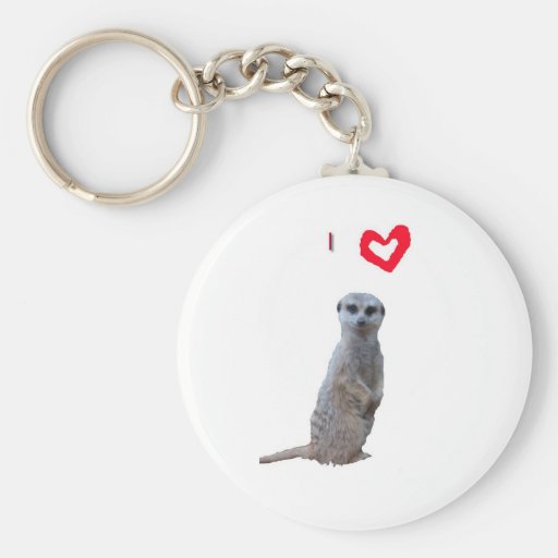 Jag älskar Meerkats Nyckel Ringar