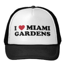 Jag älskar Miami trädgårdar Florida Kepsar