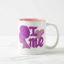 Jag älskar mig den rosa kaffemuggen