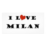 Jag älskar Milan Anpassade Foto Kort