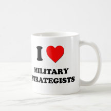 Jag älskar militära strateger kaffe mugg