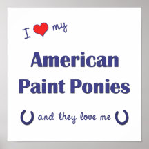 Jag älskar min amerikan målar ponnyer (åtskilliga  print