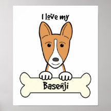Jag älskar min Basenji Affisch