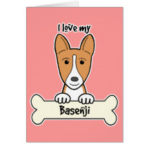 Jag älskar min Basenji Hälsnings Kort