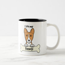 Jag älskar min Basenji Kaffe Koppar
