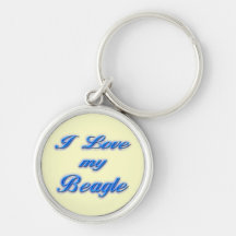 Jag älskar min Beagle Nyckel Ring