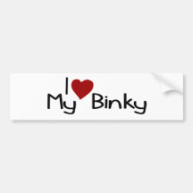 Jag älskar min Binky Bildekal