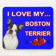 Jag älskar min Boston Terrier Mus-vadderar 9,25" x Musmatta