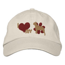 Jag älskar min Boston terrieren broderade hatt (br