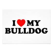 Jag älskar min bulldogginbjudan