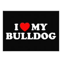 Jag älskar min bulldogginbjudan