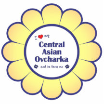 Jag älskar min central asiatiska Ovcharka (den Mal Acrylic Cut Outs