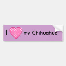 Jag älskar min Chihuahua Bildekal