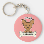 Jag älskar min Chihuahua Nyckelringar