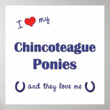 Jag älskar min Chincoteague ponnyer (åtskilliga po Posters