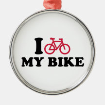 Jag älskar min cykelcykel julgransdekoration