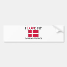Jag älskar min Dansish morfar Bildekal