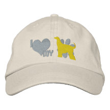 Jag älskar min den afghanska hunden broderade hatt