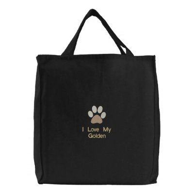 Jag älskar min "din hund aveln här ", broderade kassar