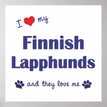 Jag älskar min finlandssvenska Lapphunds (åtskilli Affisch