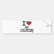 Jag älskar min flickvän bildekal
