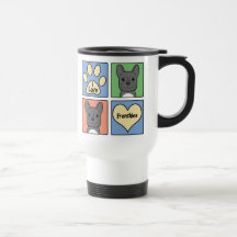 Jag älskar min franska bulldogg kaffe kopp