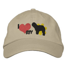 Jag älskar min gammala engelska Sheepdog Broderad Keps