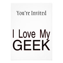Jag älskar min Geek Inbjudningar