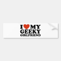 Jag älskar min Geeky flickvän Bildekaler